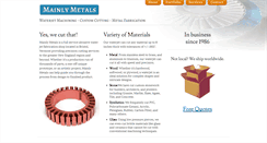 Desktop Screenshot of mainlymetals.com