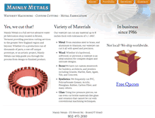 Tablet Screenshot of mainlymetals.com